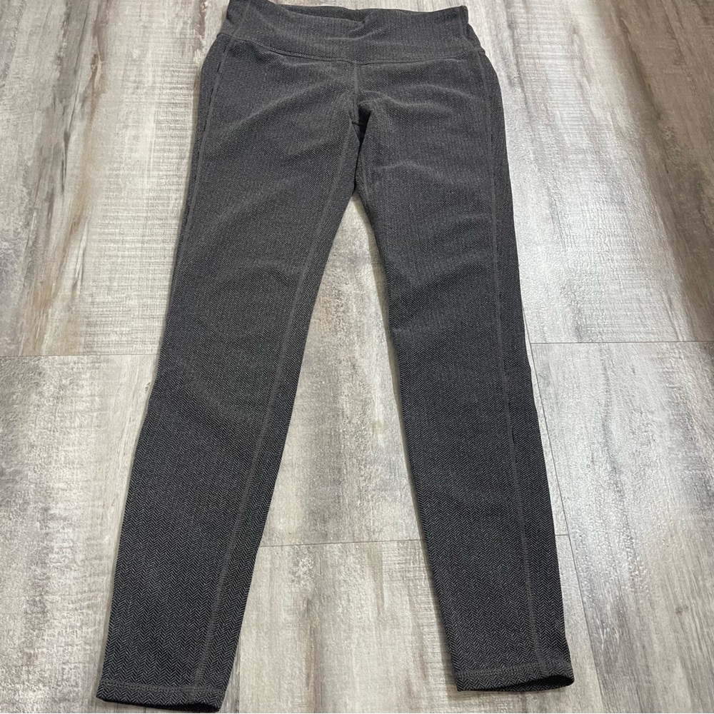 Athleta Herringbone Gray Leggings Size Medium
